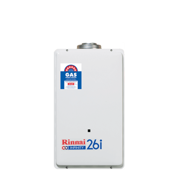 Rinnai 26L Infinity Indoor Continuous Flow Gas Hot Water System - 60 Degree
