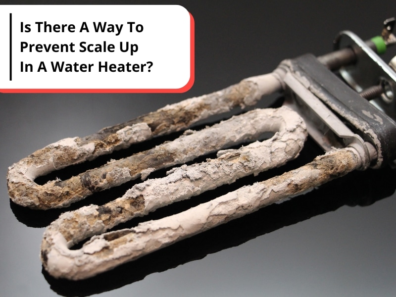 Heater element covered in hot water heater scale, demonstrating the effects of mineral deposits.