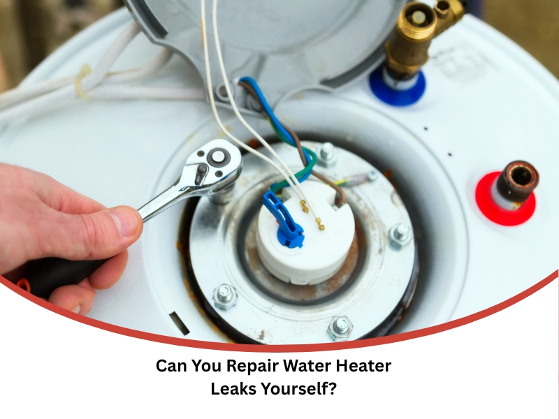 Repair water heater by tightening electrical connections to fix leaks