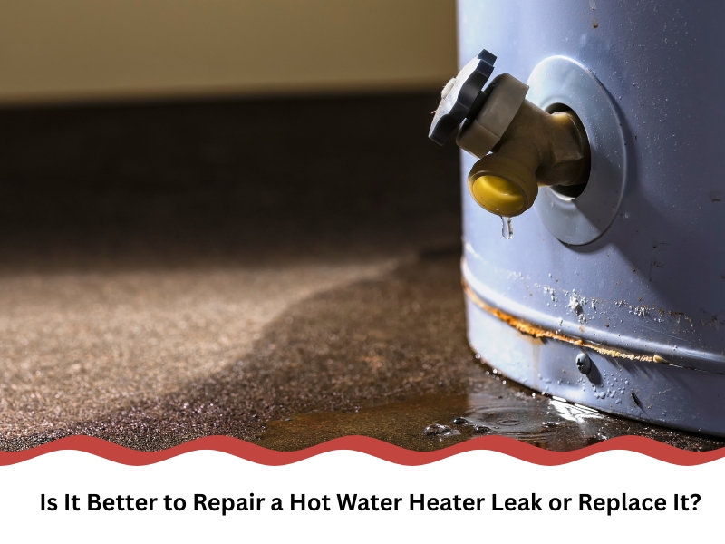 Leaking valve at the base of a tank showing a repair hot water heater leak situation.
