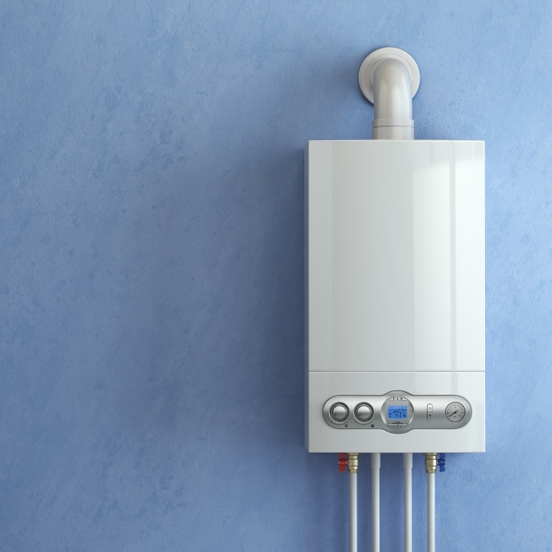 Find Instant Gas Hot Water for Your Household Modern wall-mounted instant gas hot water system with digital controls.