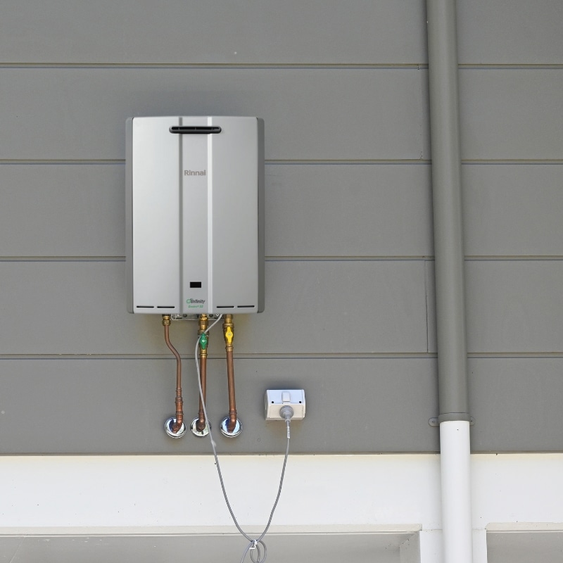 Chart highlighting trusted brands of electric hot water systems for households.