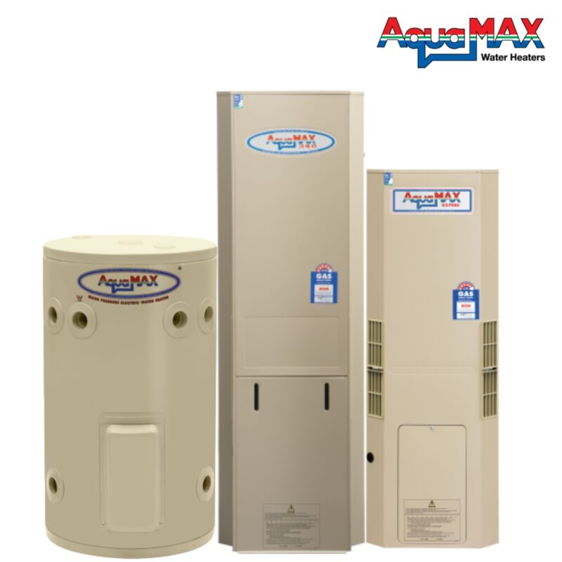 Aquamax Hot Water Systems Supply & Install Range of AquaMAX hot water systems in different sizes and models.