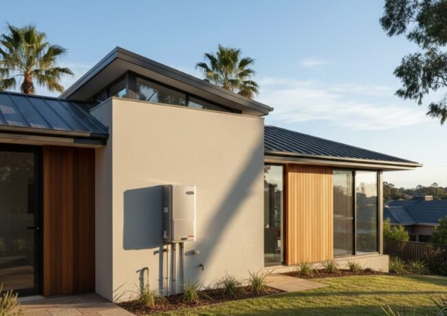 Gas hot water system installed outside a Sydney home
